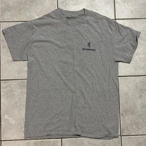 BROWNING Gray Tshirt with design on back